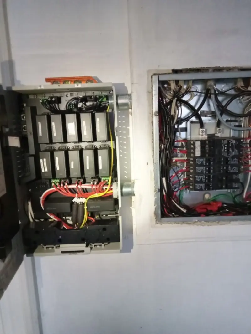Electrical panel upgrade completed for Security Camera Wiring in Maywood